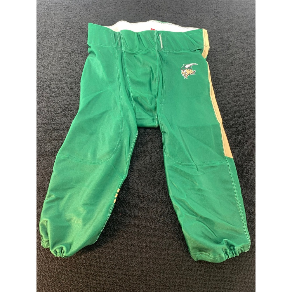 Speedline Athletic Wear Kids Green Gold Viking Logo‎ Football Pants Large
